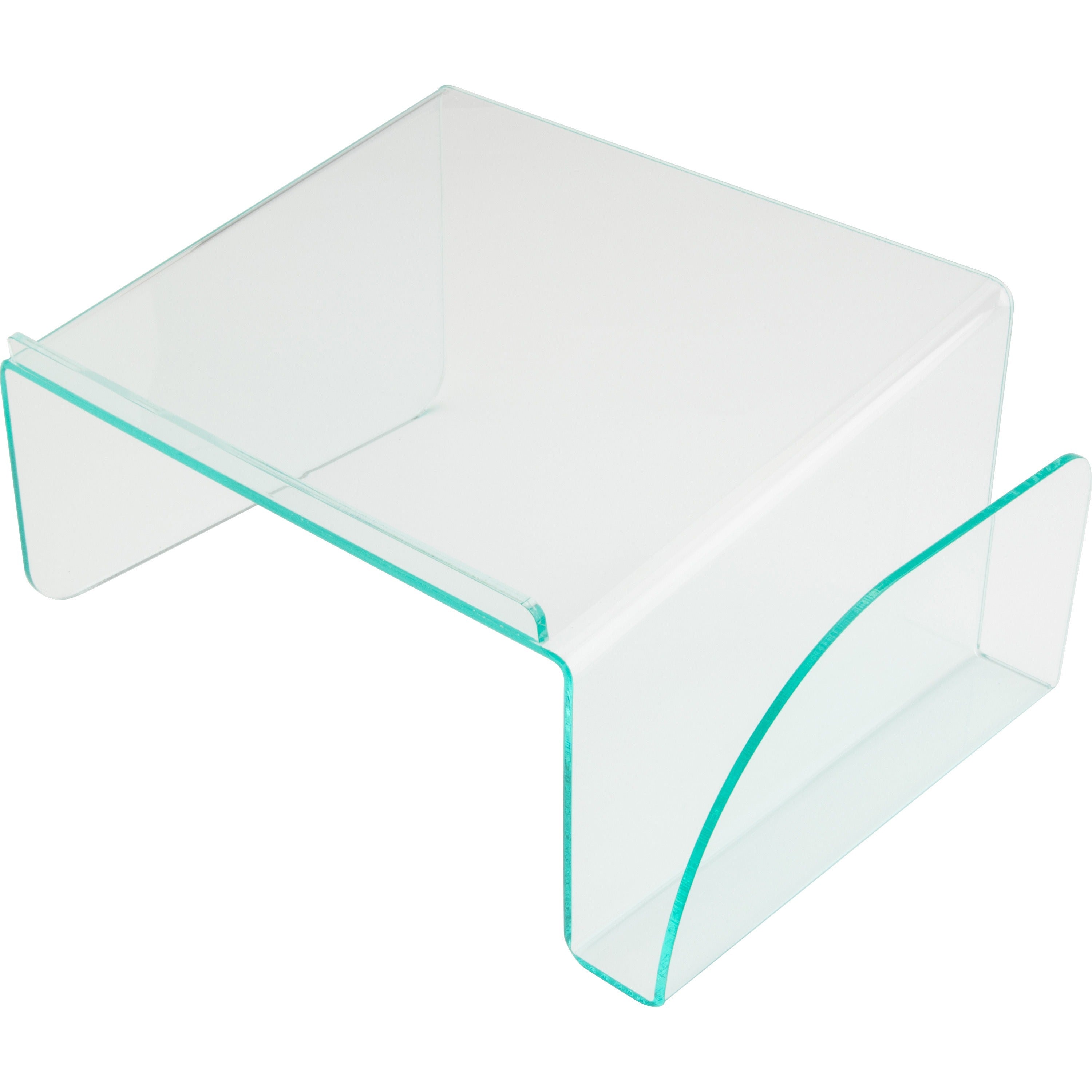 Lorell Phone Stand - 5.5" Height x 11" Width x 10" Depth - Acrylic - Clear, Green - 