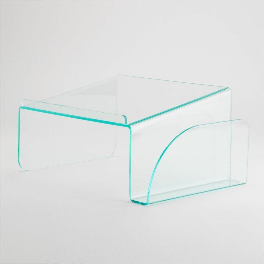 Lorell Phone Stand - 5.5" Height x 11" Width x 10" Depth - Acrylic - Clear, Green