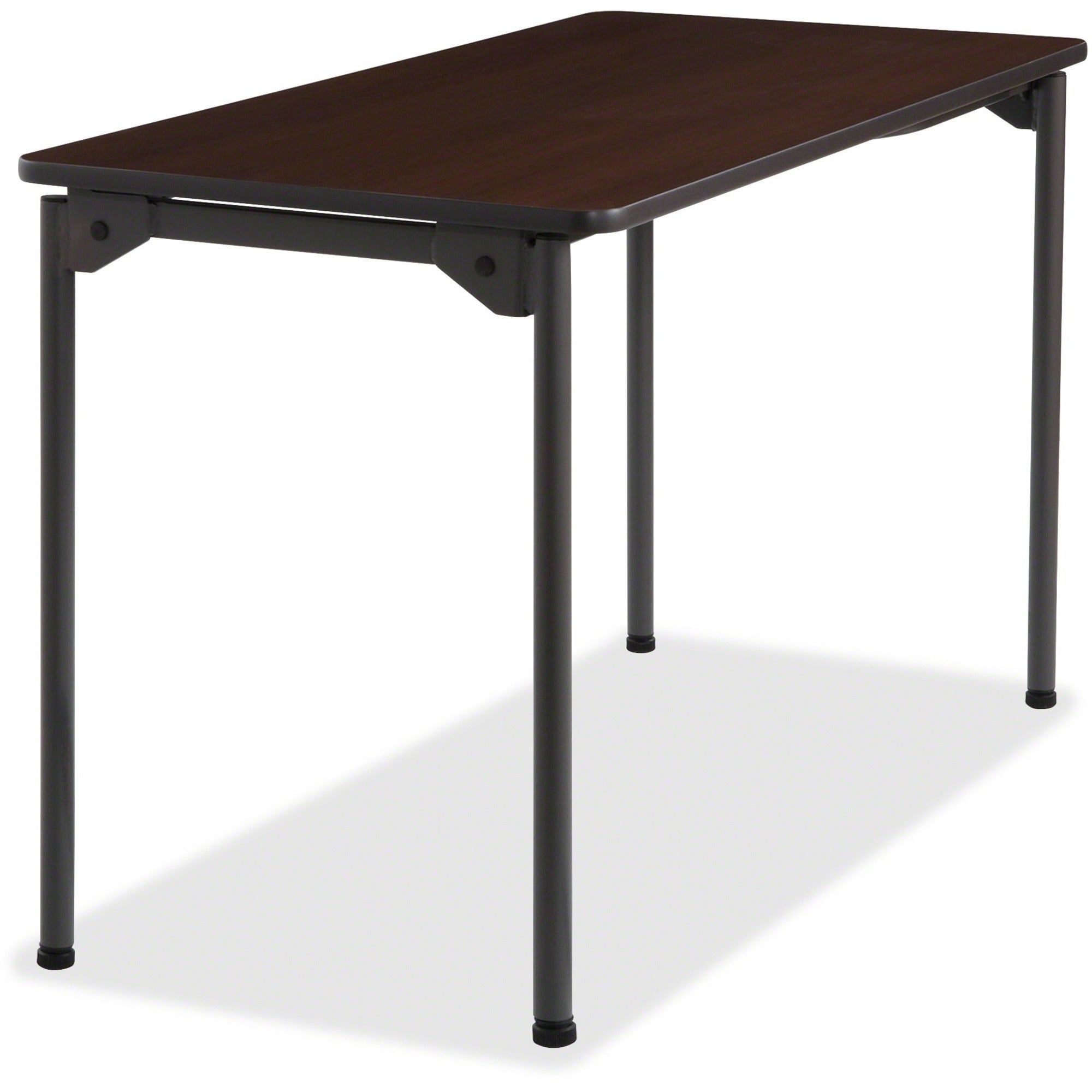 Iceberg Maxx Legroom Wood Folding Table - For - Table TopMelamine Rectangle Top - Four Leg Base - 4 Legs x 24" Table Top Width x 48" Table Top Depth x 0.75" Table Top Thickness - 29" Height - Walnut - 1 Each - 