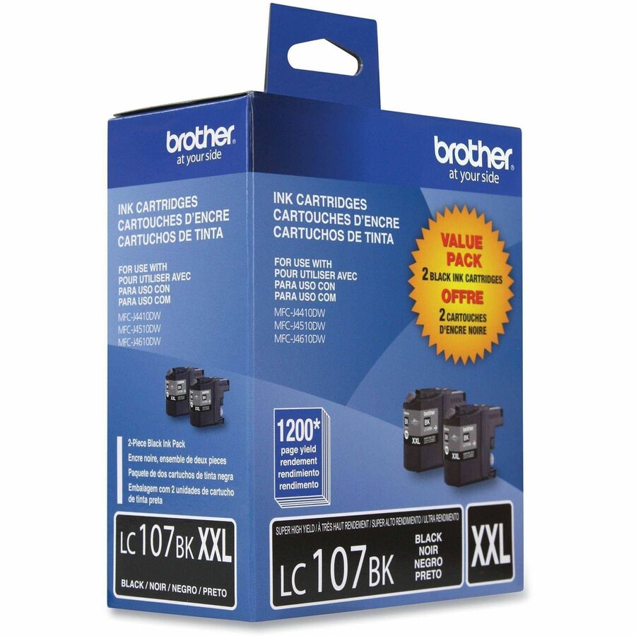 LC1072PKS Innobella Super High-Yield Ink, 1,200 Page-Yield, Black, 2/Pack