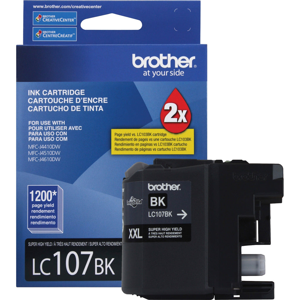 LC107BK Innobella Super High-Yield Ink, 1,200 Page-Yield, Black