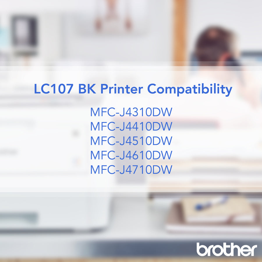 LC107BK Innobella Super High-Yield Ink, 1,200 Page-Yield, Black