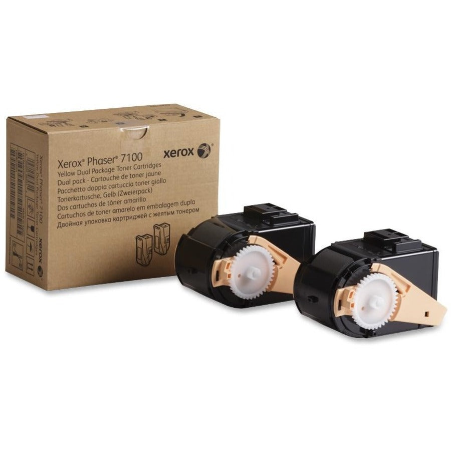 106R02604 Toner, 9,000 Page-Yield, Yellow, 2/Pack