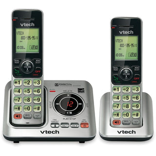VTech CS6629-2 DECT 6.0 1.90 GHz Cordless Phone - Cordless - 1 x Phone Line - 2 x Handset - Speakerphone - Answering Machine - Hearing Aid Compatible - Backlight