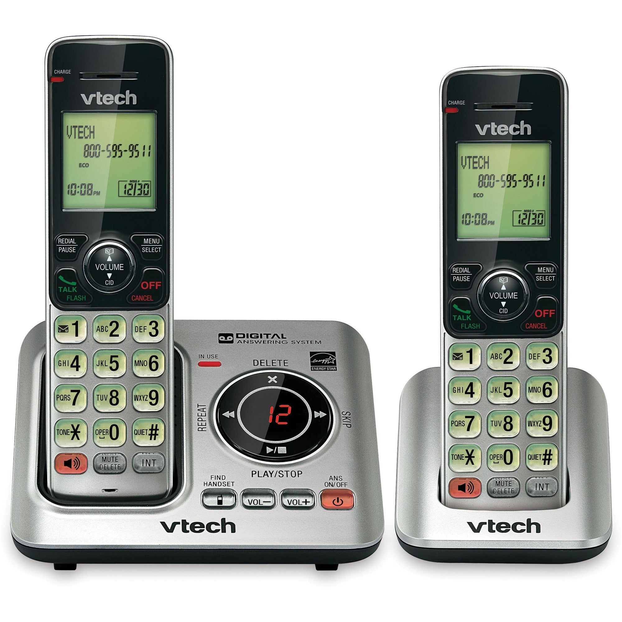 vtech-cs6629-2-dect-60-190-ghz-cordless-phone-cordless-1-x-phone-line-2-x-handset-speakerphone-answering-machine-hearing-aid-compatible-backlight_vtecs66292 - 2