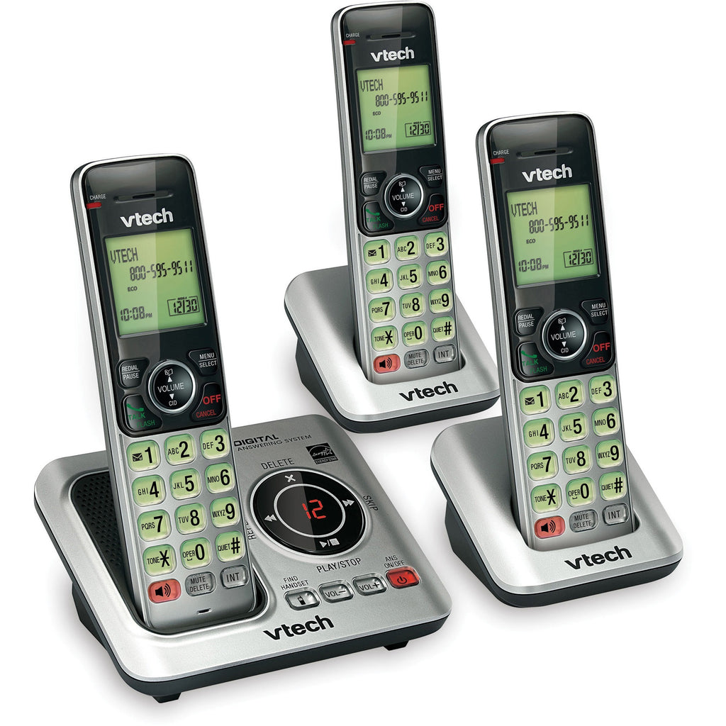 CS6629-3 Cordless Digital Answering System, Base and 2 Additional Handsets