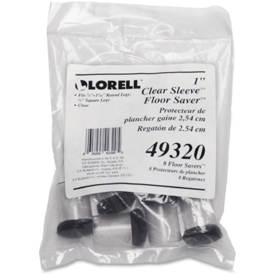 Lorell Sleeve Floor Protectors - Clear - 8/Pack - 