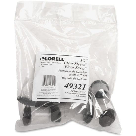 Lorell Sleeve Floor Protectors - Clear - 8/Pack - 