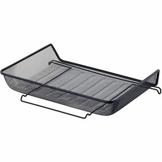 Lorell Side-loading Mesh Document Tray - 3" Height x 14.3" Width x 10.8" Depth - Stackable - Powder Coated - Black - Steel - 1 / Set