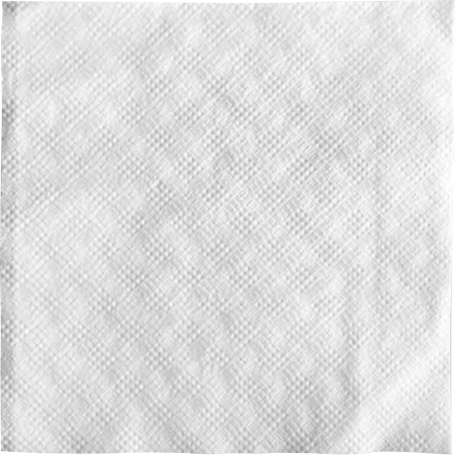 Genuine Joe Quad-fold Square Beverage Napkins - 1 Ply - 9.50" x 9.50" - White - Absorbent, Embossed, Quad-fold, Perforated - For Beverage - 500 Per Pack - 8 / Carton - 