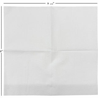 Genuine Joe Quad-fold Square Beverage Napkins - 1 Ply - 9.50" x 9.50" - White - Absorbent, Embossed, Quad-fold, Perforated - For Beverage - 500 Per Pack - 8 / Carton