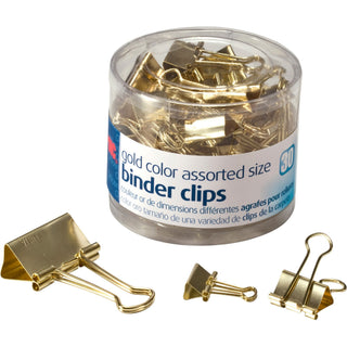 officemate-assorted-size-binder-clips-30-pack-gold-metal_oic31022 - 1