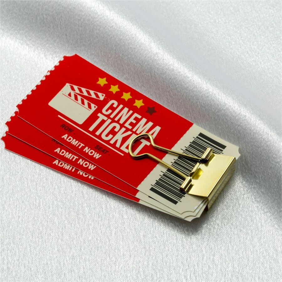 Officemate Assorted Size Binder Clips - 30 / Pack - Gold - Metal