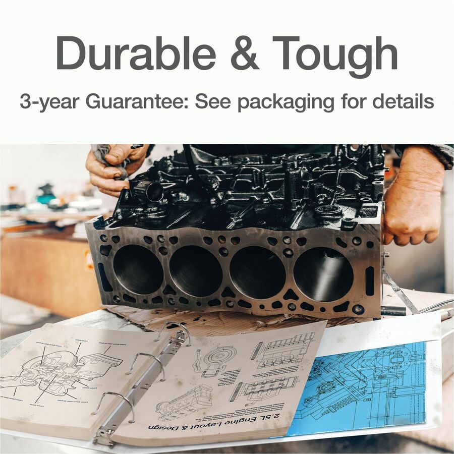 Cardinal Xtralife ClearVue Locking Slant-D Binders - 6" Binder Capacity - Letter - 8 1/2" x 11" Sheet Size - 1300 Sheet Capacity - 5 1/2" Spine Width - 3 x D-Ring Fastener(s) - 2 Inside Front & Back Pocket(s) - Polyolefin - White - 2.25 lb - Recycled - 