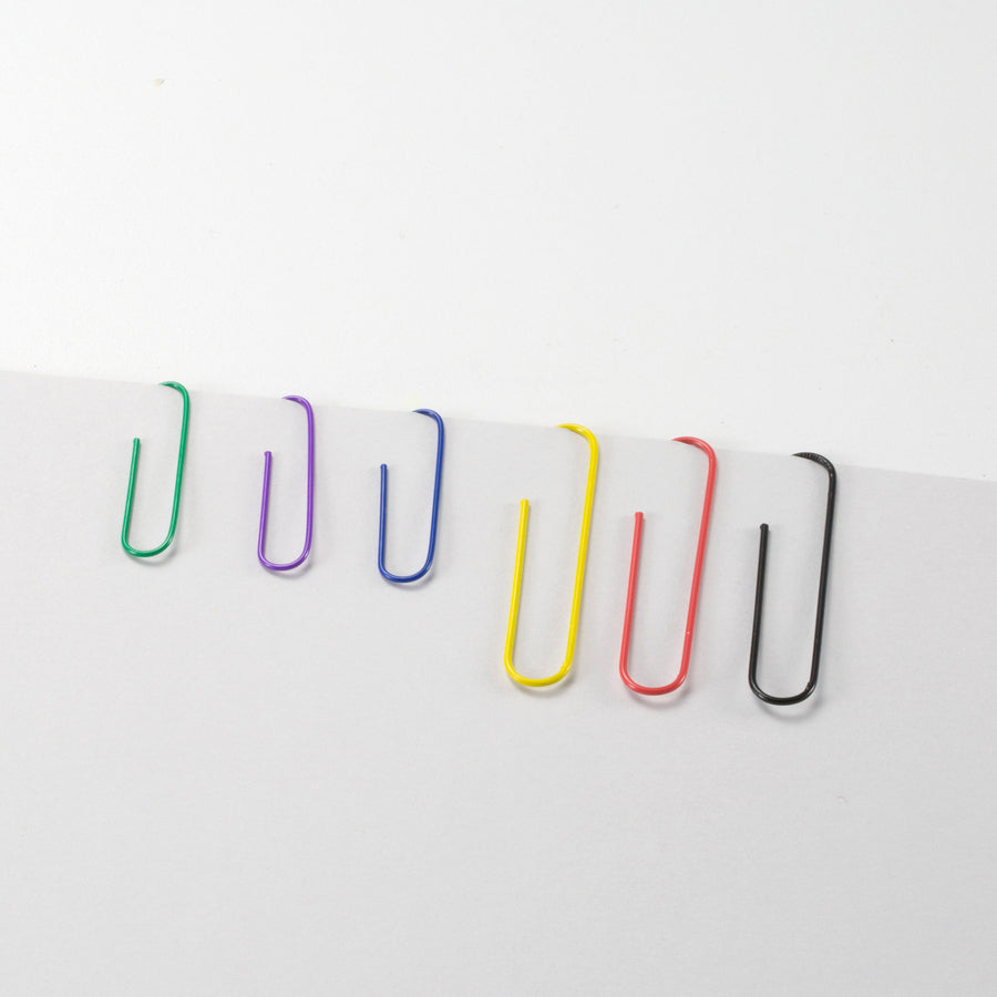 Officemate Coated Paper Clips - Jumbo - No. 2 - 450 / Pack - Assorted - 