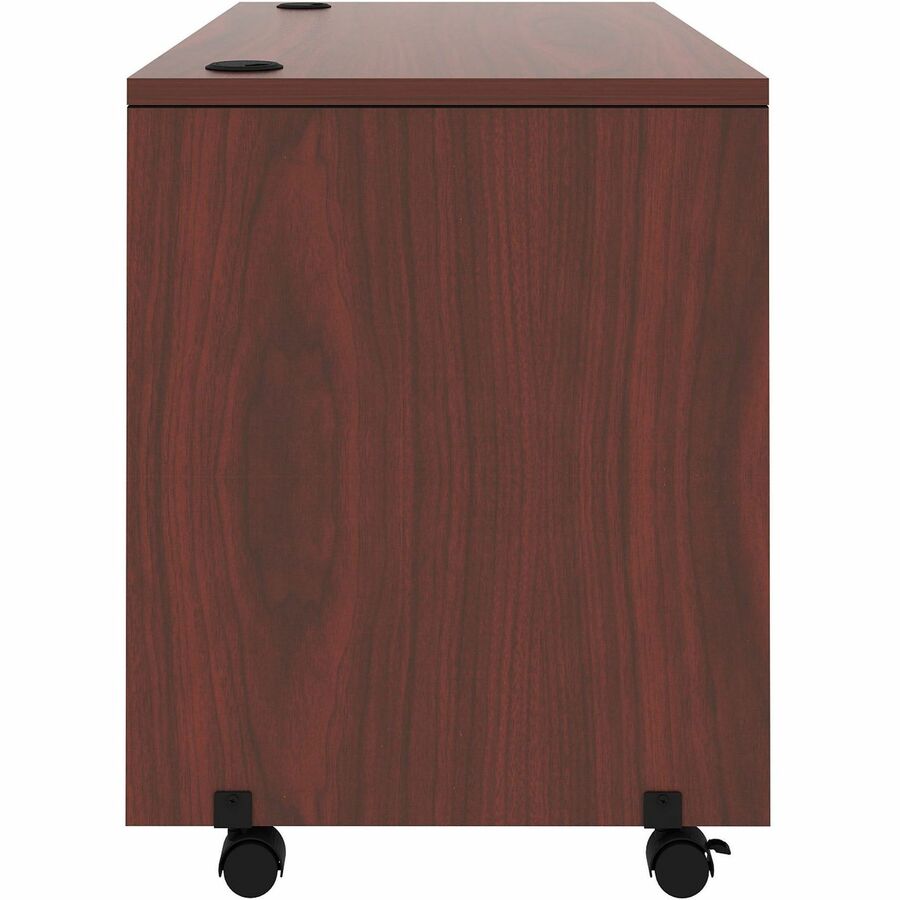 Lorell Essentials Computer Workstation - 29.50" Height x 41.38" Width x 23.63" Depth - Mahogany - 1 Each