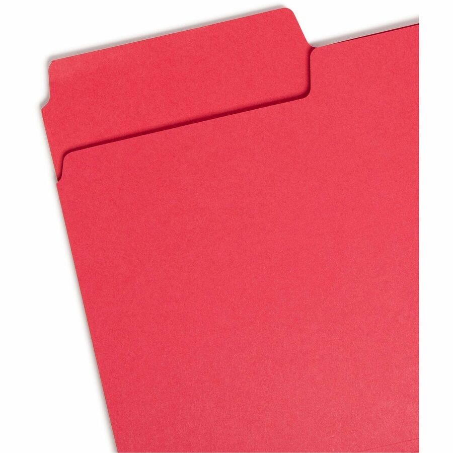 SuperTab Colored File Folders, 1/3-Cut Tabs: Assorted, Legal Size, 0.75" Expansion, 14-pt Stock, Assorted Colors, 50/Box