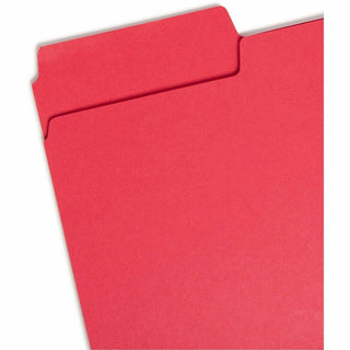 SuperTab Colored File Folders, 1/3-Cut Tabs: Assorted, Legal Size, 0.75" Expansion, 14-pt Stock, Assorted Colors, 50/Box