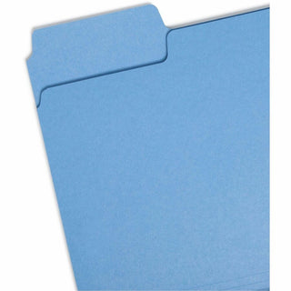 SuperTab Colored File Folders, 1/3-Cut Tabs: Assorted, Letter Size, 0.75" Expansion, 14-pt Stock, Assorted Colors, 50/Box