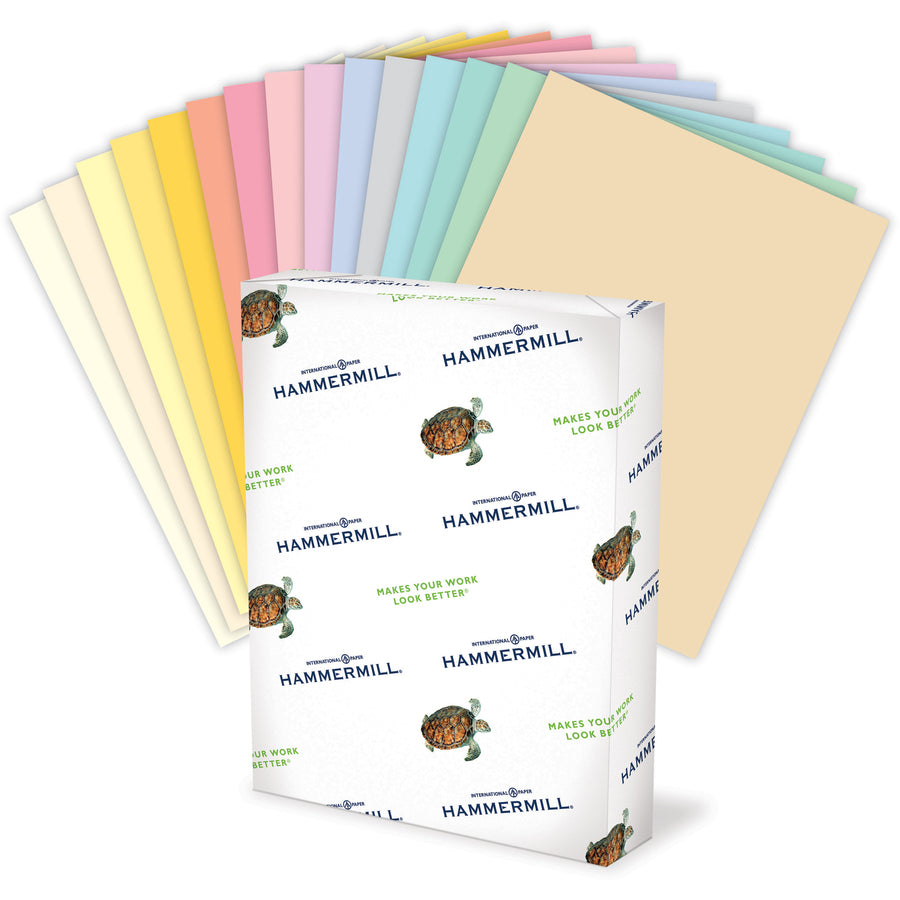 Hammermill Colors Recycled Copy Paper - Canary - 96 Brightness - Letter - 8 1/2" x 11" - 24 lb Basis Weight - Smooth - 500 / Ream - Sustainable Forestry Initiative (SFI) - Jam-free, Acid-free - Canary - 