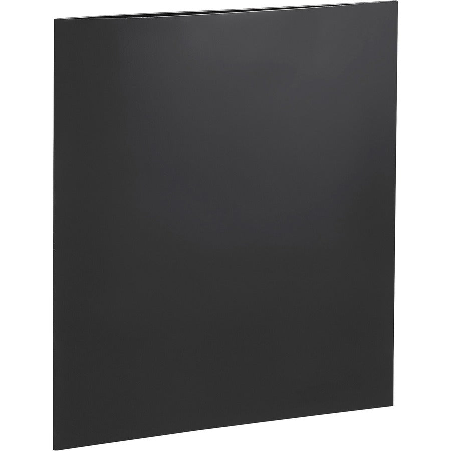 Business Source Letter Pocket Folder - 8 1/2" x 11" - 100 Sheet Capacity - 2 Internal Pocket(s) - Black - 25 / Box
