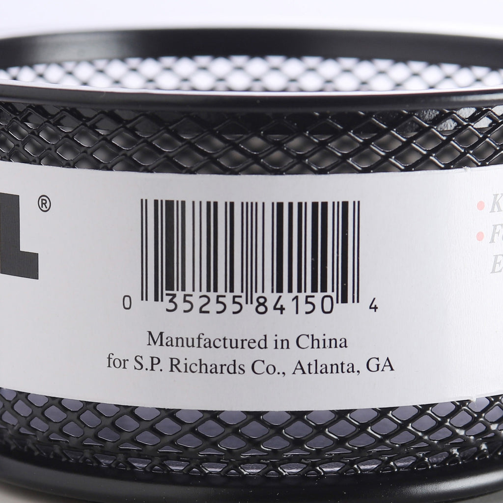 lorell-mesh-wire-pencil-cup-holder-38-x-21-x-steel-1-each-black_llr84150 - 2