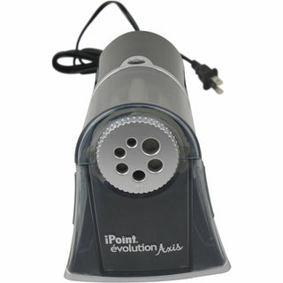 iPoint Evolution Axis Pencil Sharpener, AC-Powered, 5 x 7.5 x 7.25, Black/Silver