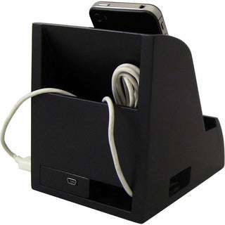 Smart Charge Pencil Cup with USB Charging Hub, Black