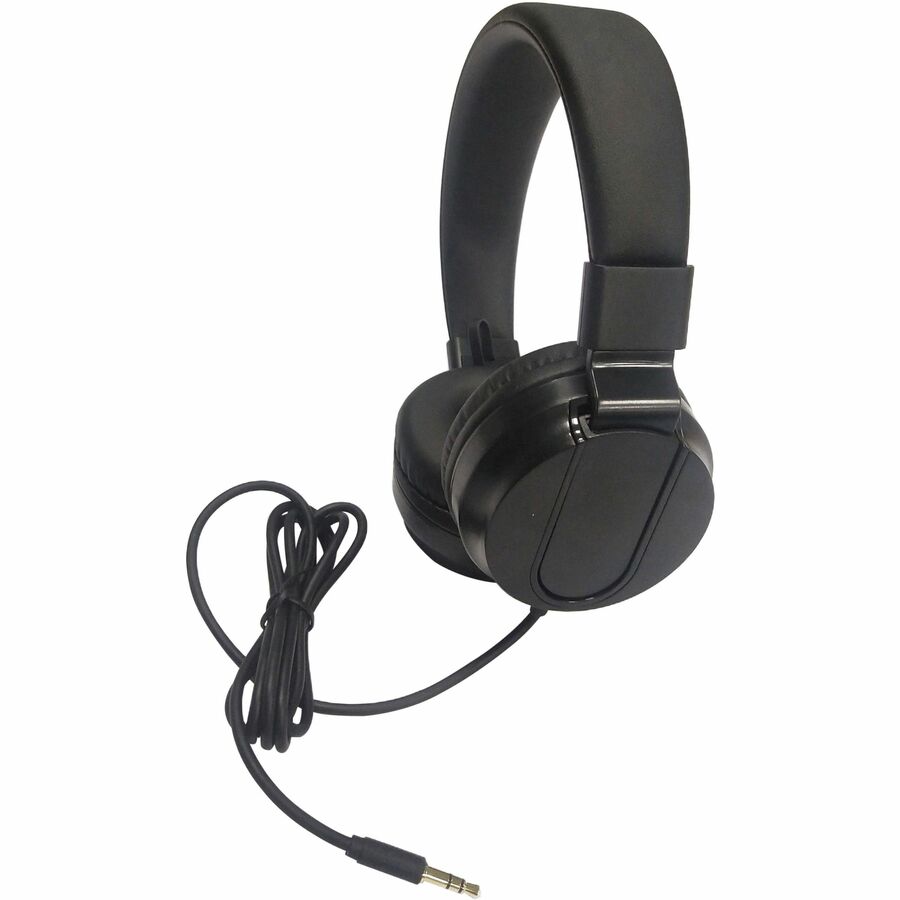 Compucessory Deluxe Stereo Headphones - Stereo - Black - Mini-phone (3.5mm) - Wired - 32 Ohm - 20 Hz 20 kHz - Over-the-head - Binaural - Circumaural - 5.92 ft Cable - 1