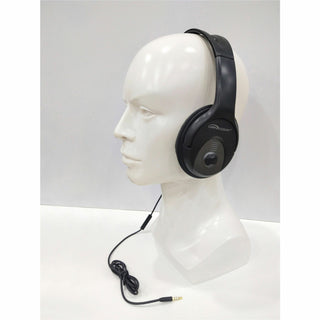 Compucessory Stereo Headset with Built-in Microphone - Stereo - Black - Mini-phone (3.5mm) - Wired - 32 Ohm - 20 Hz 20 kHz - Over-the-head - Binaural - Circumaural - 3.93 ft Cable - 1 - 