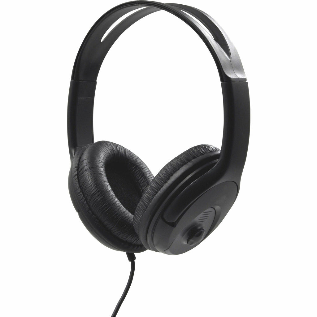 Compucessory Stereo Headset with Built-in Microphone - Stereo - Black - Mini-phone (3.5mm) - Wired - 32 Ohm - 20 Hz 20 kHz - Over-the-head - Binaural - Circumaural - 3.93 ft Cable - 1