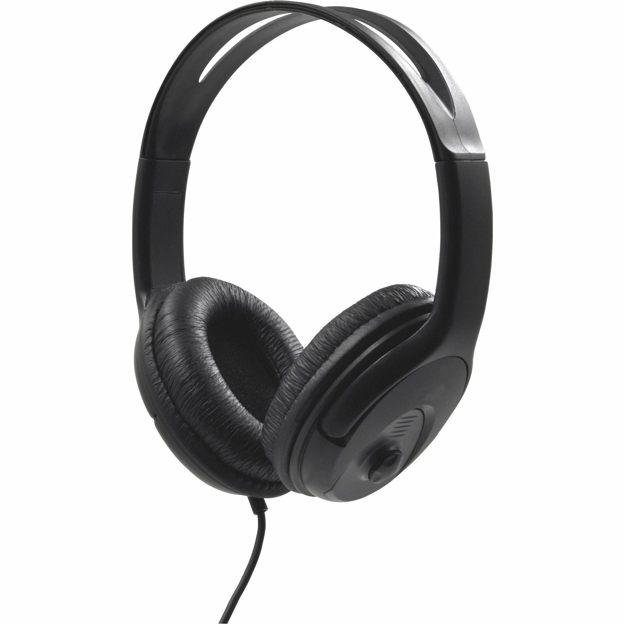 Compucessory Stereo Headset with Built-in Microphone - Stereo - Black - Mini-phone (3.5mm) - Wired - 32 Ohm - 20 Hz 20 kHz - Over-the-head - Binaural - Circumaural - 3.93 ft Cable - 1