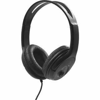 Compucessory Stereo Headset with Built-in Microphone - Stereo - Black - Mini-phone (3.5mm) - Wired - 32 Ohm - 20 Hz 20 kHz - Over-the-head - Binaural - Circumaural - 3.93 ft Cable - 1