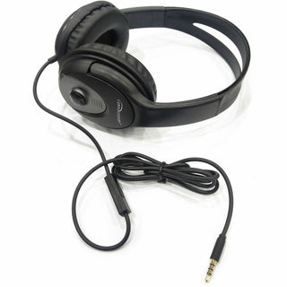 Compucessory Stereo Headset with Built-in Microphone - Stereo - Black - Mini-phone (3.5mm) - Wired - 32 Ohm - 20 Hz 20 kHz - Over-the-head - Binaural - Circumaural - 3.93 ft Cable - 1 - 