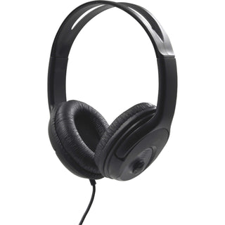 Compucessory Stereo Headset with Built-in Microphone - Stereo - Black - Mini-phone (3.5mm) - Wired - 32 Ohm - 20 Hz 20 kHz - Over-the-head - Binaural - Circumaural - 3.93 ft Cable - 1 - 