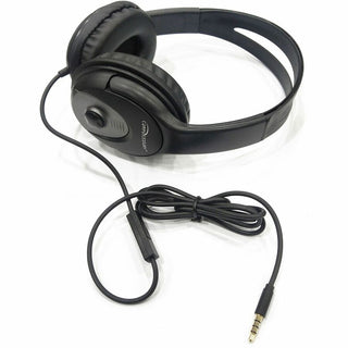 Compucessory Stereo Headset with Built-in Microphone - Stereo - Black - Mini-phone (3.5mm) - Wired - 32 Ohm - 20 Hz 20 kHz - Over-the-head - Binaural - Circumaural - 3.93 ft Cable - 1