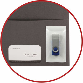 Smead Self-Adhesive USB Flash Drive Pocket - Poly - Clear