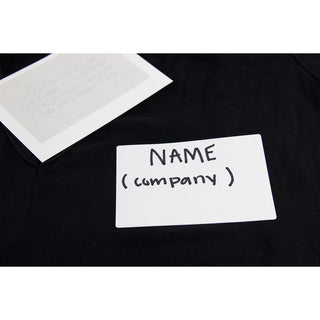 SICURIX Self-adhesive Visitor Badge - 3 1/2" Width x 2 1/4" Length - Removable Adhesive - Rectangle - Plain White - 100 / Box - Self-adhesive, Easy Peel - 