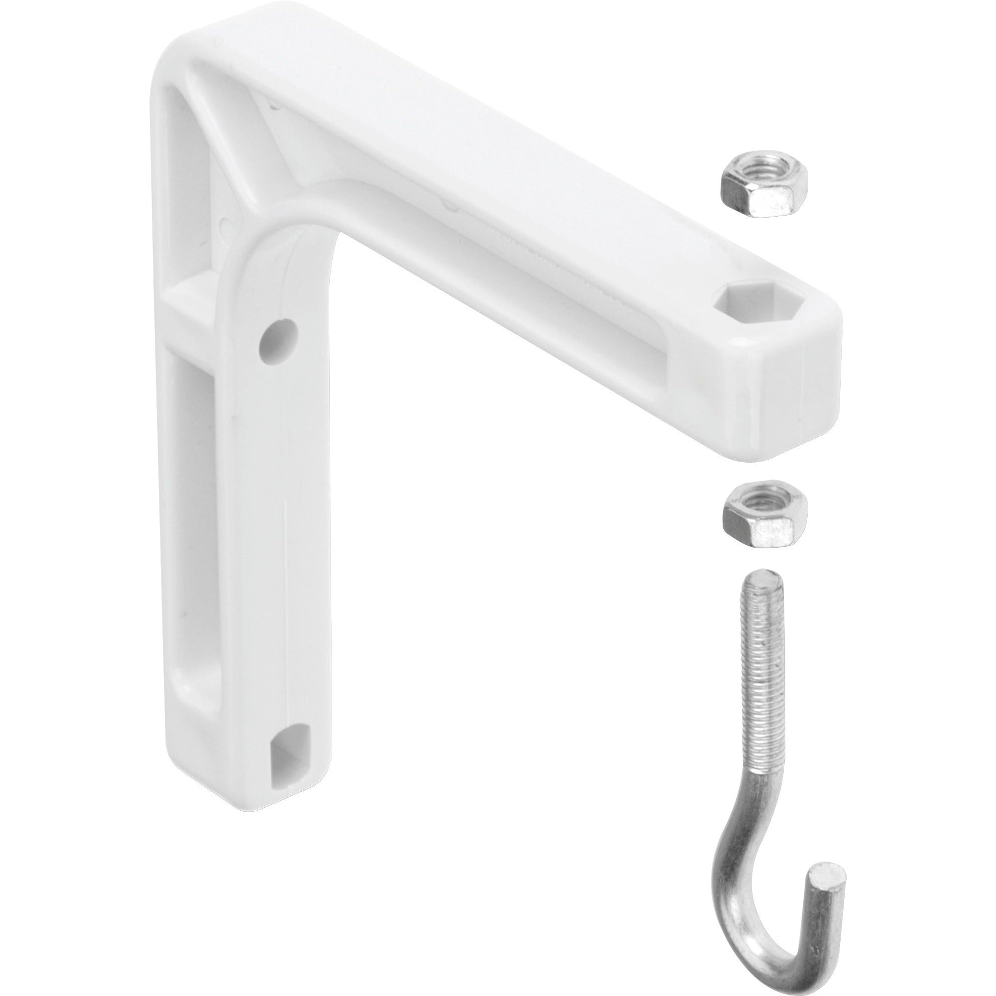 Wall Mount for Projection Screen, 6.75w x 1.25d x 7.5h, 2/Set, White