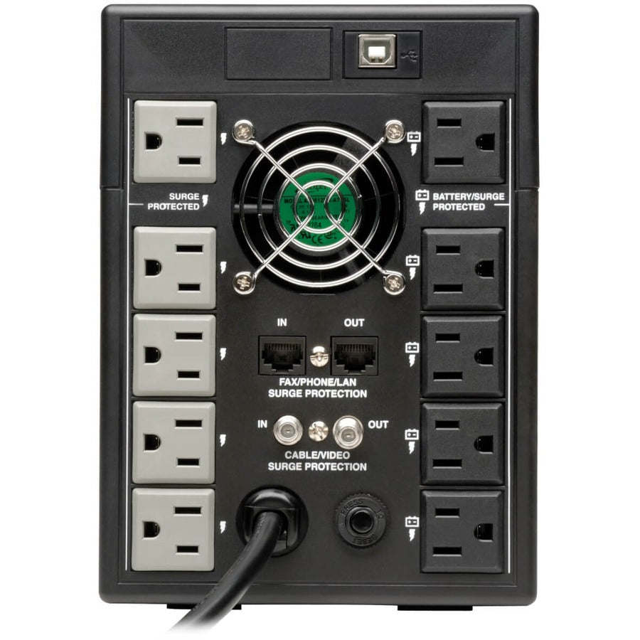 Tripp Lite by Eaton UPS OmniSmart 1500VA 810W 120V Line-Interactive UPS - 10 Outlets AVR USB LCD Tower - 1500 VA/810 W - 120 V ACTower - 10 x NEMA 5-15R