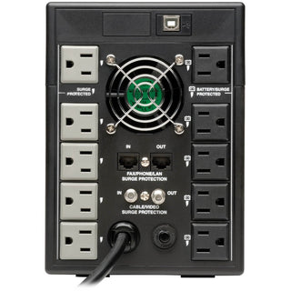Tripp Lite by Eaton UPS OmniSmart 1500VA 810W 120V Line-Interactive UPS - 10 Outlets AVR USB LCD Tower - 1500 VA/810 W - 120 V ACTower - 10 x NEMA 5-15R