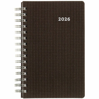 DuraFlex Daily Planner, 8 x 5, Black Cover, 12-Month (Jan to Dec): 2024