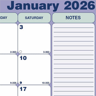 Monthly Desk Pad Calendar, 11 x 8.5, White/Blue/Green Sheets, Black Binding, 12-Month (Jan to Dec): 2024