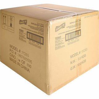 Genuine Joe 12 oz Rippled Hot Cups - 25.0 / Pack - 20 / Carton - Brown - Hot Drink, Beverage