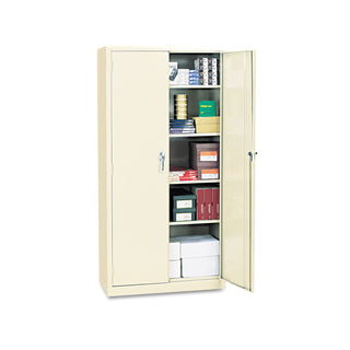 Assembled 72" High Heavy-Duty Welded Storage Cabinet, Four Adjustable Shelves, 36w x 18d, Putty - 