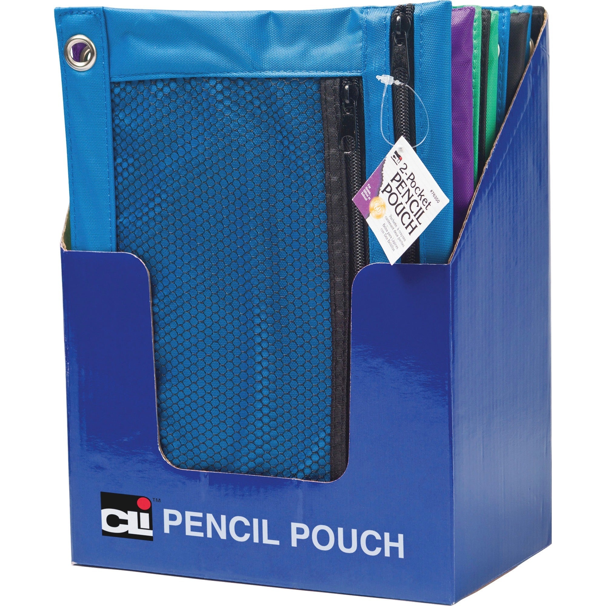 CLI Carrying Case (Pouch) Pencil, Ring Binder - Assorted - 7.6" Height x 10" Width x 0.1" Depth - 24 / Display Box - 