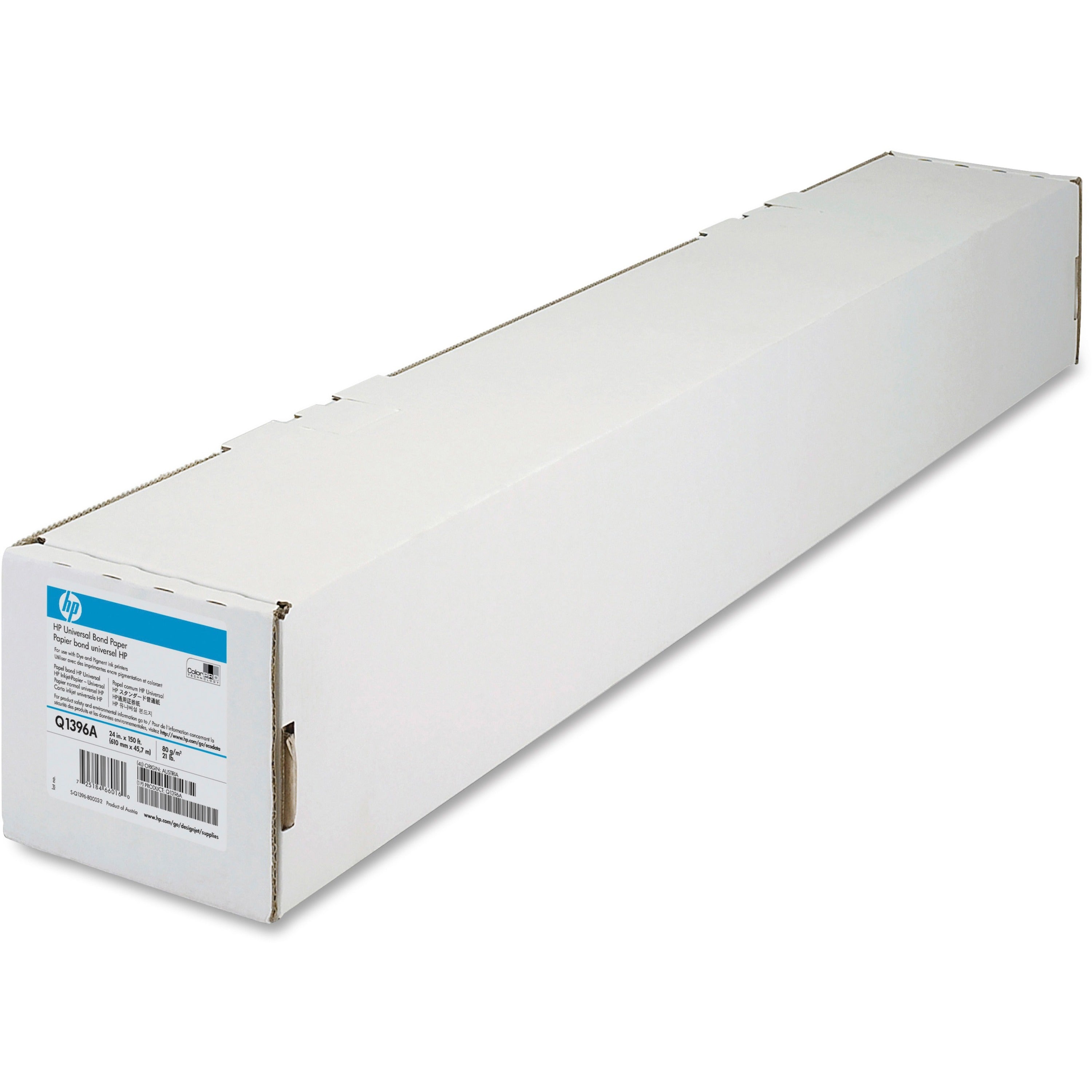 DesignJet Large Format Paper for Inkjet Prints, 4.2 mil, 24" x 150 ft, White