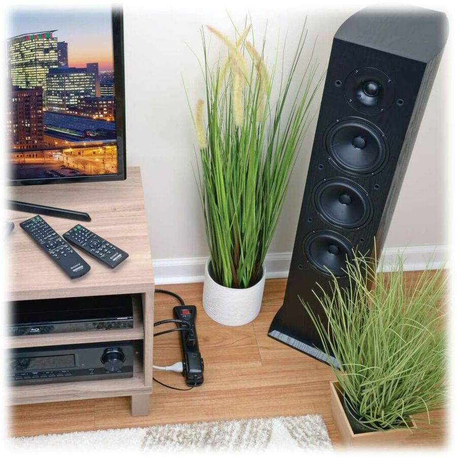 Protect It! Surge Protector, 7 AC Outlets, 7 ft Cord, 2,160 J, Black