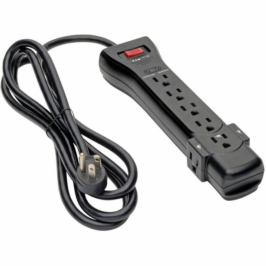 Protect It! Surge Protector, 7 AC Outlets, 7 ft Cord, 2,160 J, Black