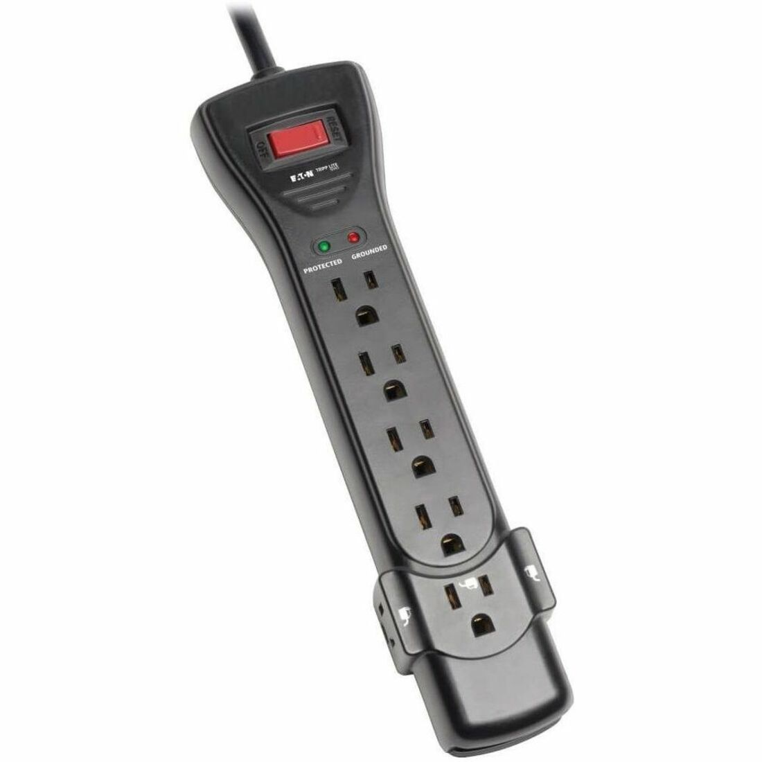 Protect It! Surge Protector, 7 AC Outlets, 7 ft Cord, 2,160 J, Black
